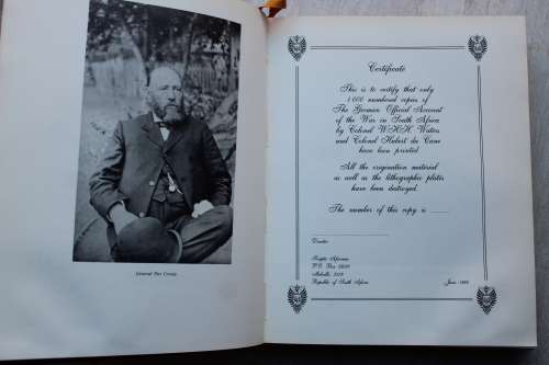 The German official Account of the war in South Africa by Waters and Du Cane