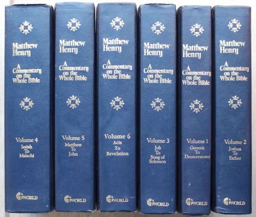 Commentary on the Whole Bible - 6 volumes - Matthew Henry