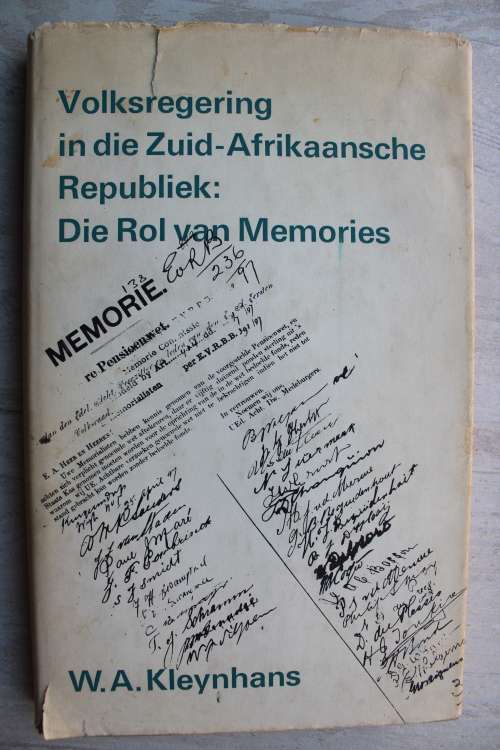VOLKSREGERING IN DIE ZAR - Die rol van Memories - Kleynhans