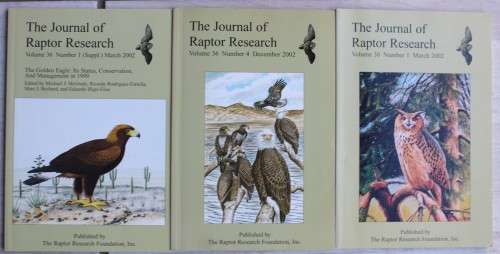 Journal of Raptor Research x 5 volumes