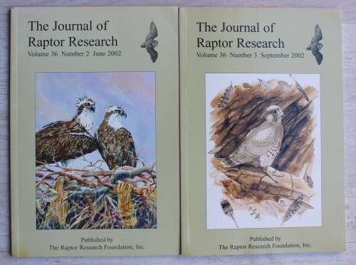 Journal of Raptor Research x 5 volumes