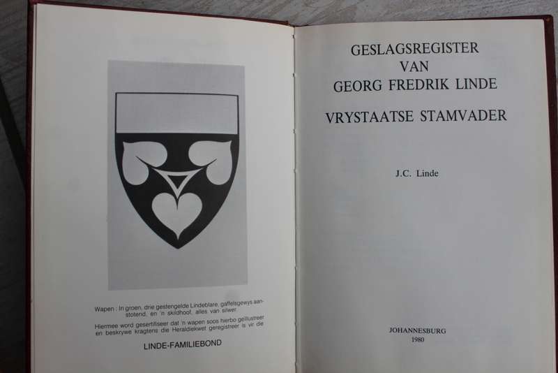 Geslagsregister van Georg Fredrik Linde Vrystaatse Stamvader