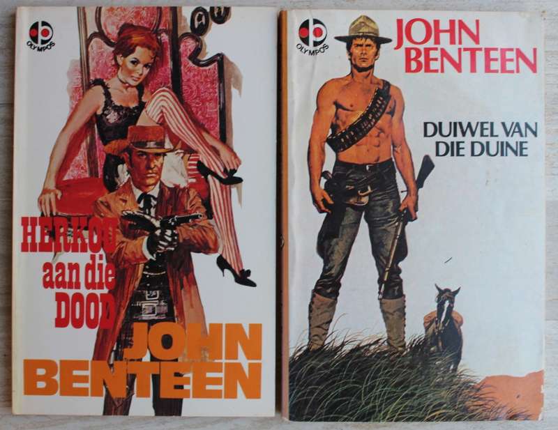 2 x John Benteen Westerns in besondere mooi toestand.