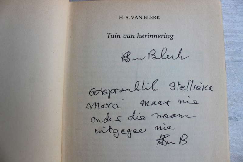 GETEKEN: Tuin van Herinnering - H S van Blerk