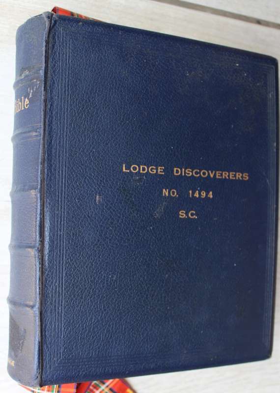 Antique Holy Bible Lodge Discoverers