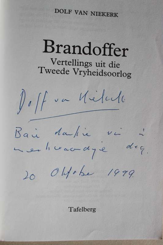 GETEKEN: Brandoffer - Dolf van Niekerk