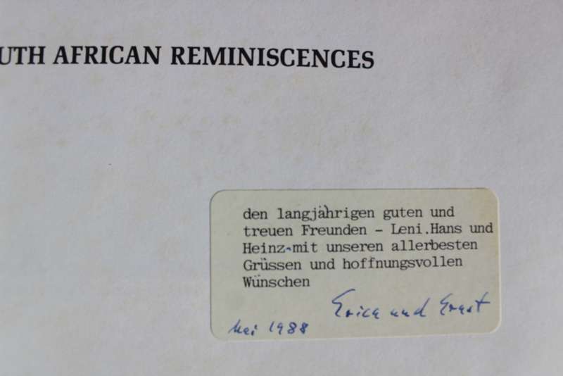 South African Reminiscences - Ernst Jokl