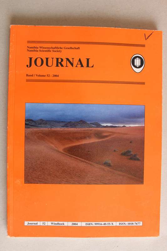Namibia Scientific Society Journal 2004
