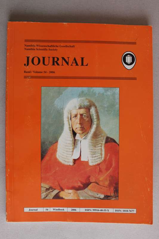 Namibia Scientific Society Journal 2006