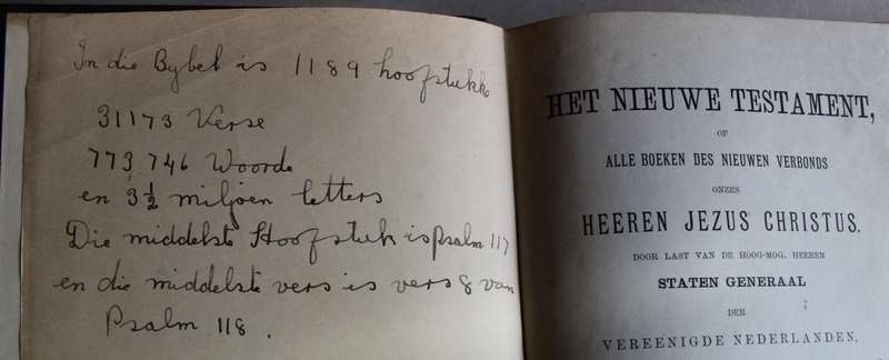 1896  - Het Nieuwe Testament Bijbel - Staten Generaal