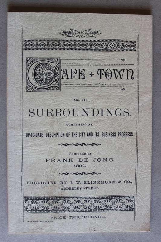 1894 - Cape Town and its surroundings - Frank de Jong