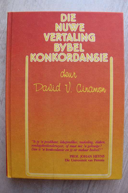 Die Nuwe Vertaling Bybel Konkordansie - Cinamon