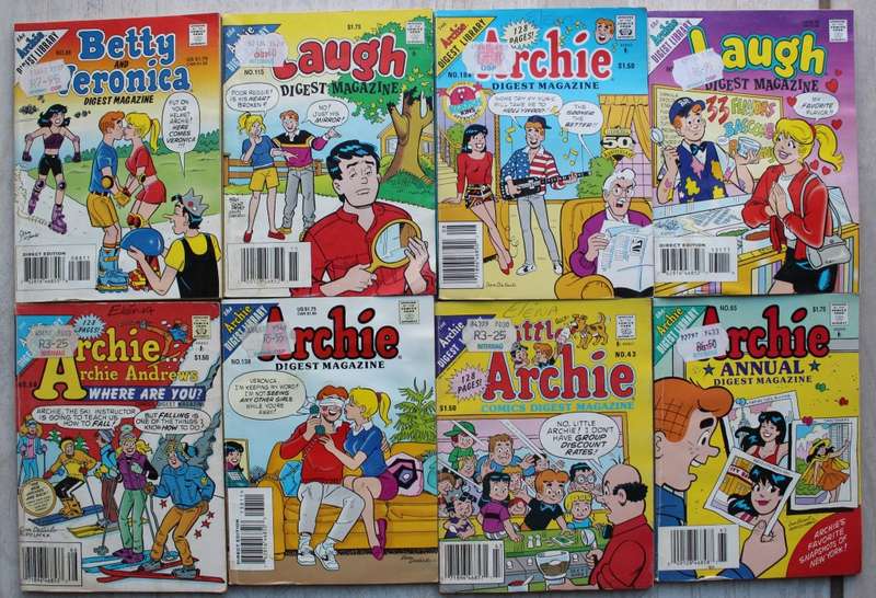 Archie Digest Comics x 8