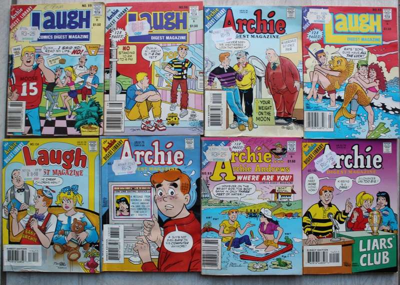 Archie Digest Comics x 8