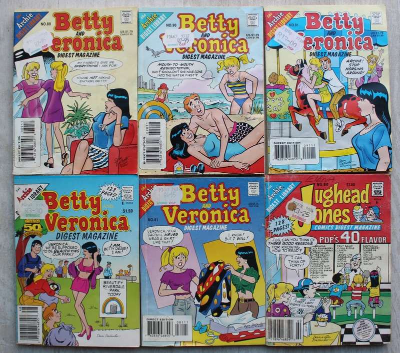 Archie Digest Comics x 6 / Betty & Veronica