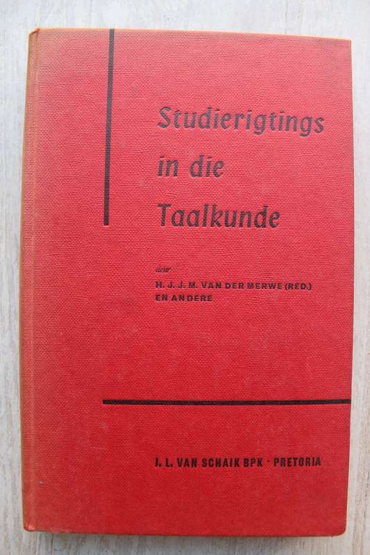 Studierigtings in die Taalkunde - Van der Merwe