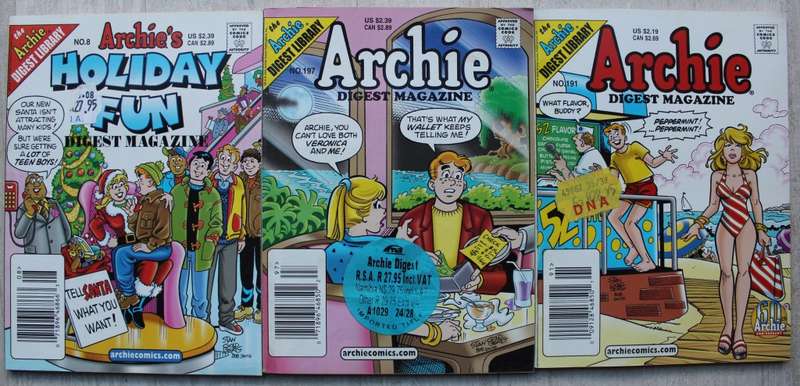 Archie Digest Magazine Comics x 3