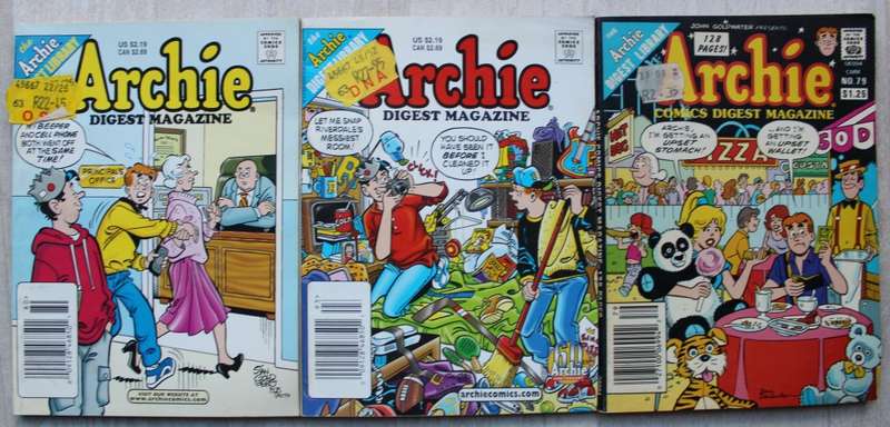 Archie Digest Magazine Comics x 3