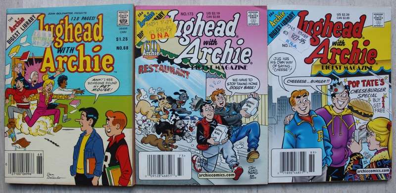 Archie Digest Magazine Comics x 3 Jughead with Archie