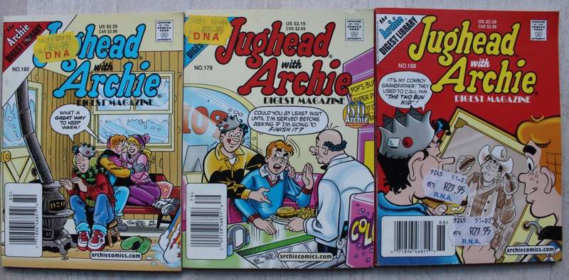 Archie Digest Magazine Comics x 3 Jughead with Archie