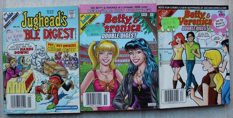 Archie Double Digest Comics x 3 - Jughead & Betty & Veronica