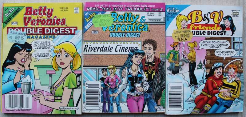 Archie Double Digest Comics x 3 - Betty & Veronica