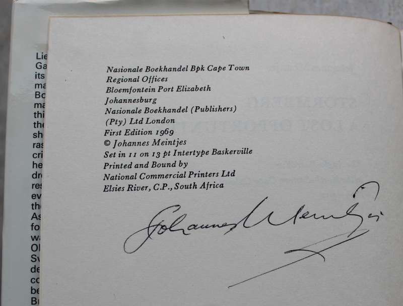 SIGNED: Stormberg A Lost Opportunity : Johannes Meintjes