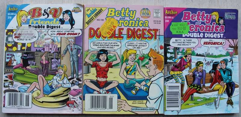 Archie Double Digest Magazine Comics x 3 Betty and Veronica