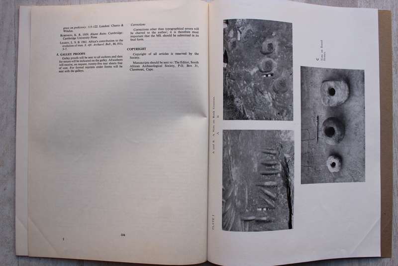 THE SOUTH AFRICAN ARCHAEOLOGICAL BULLETIN number 64  volume xvl - December 1961