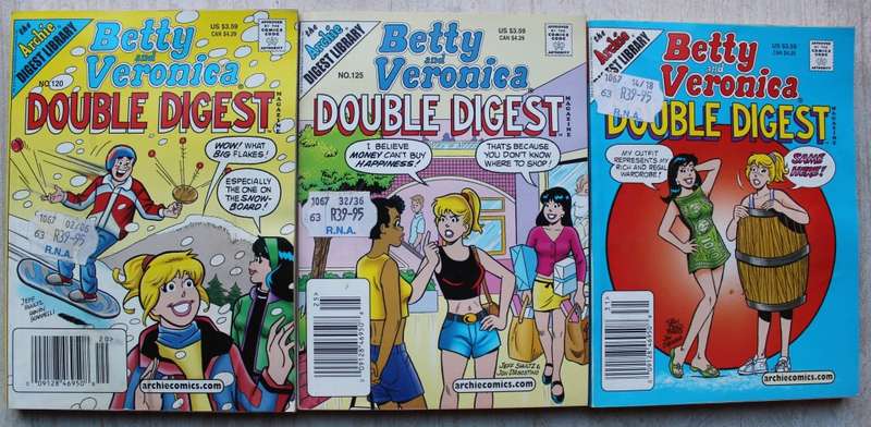 Archie Double Digest Comics x 3 - Betty & Veronica