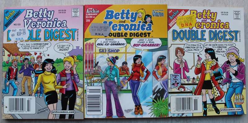 Archie Double Digest Comics x 3 - Betty & Veronica