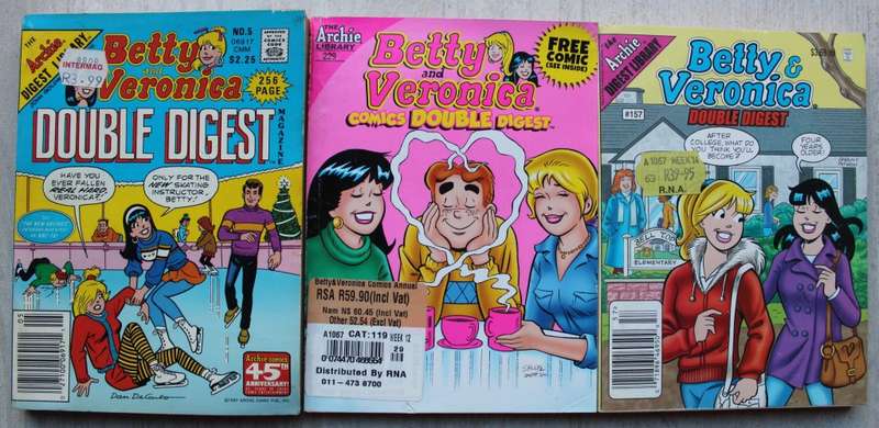 Archie Double Digest Comics x 3 - Betty & Veronica