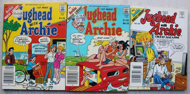 Archie Digest Magazine Comics x 3 Jughead with Archie