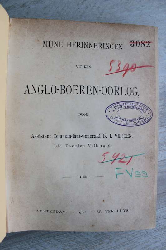 Mijne Herinneringen uit den Anglo-Boeren-Oorlog - Viljoen