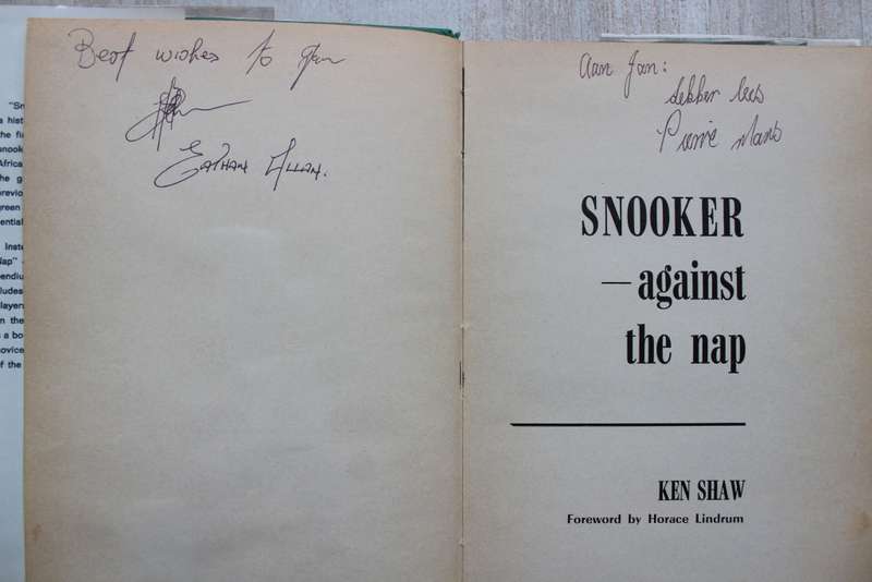 SIGNED: Snooker - Against the nap / Ken Shaw