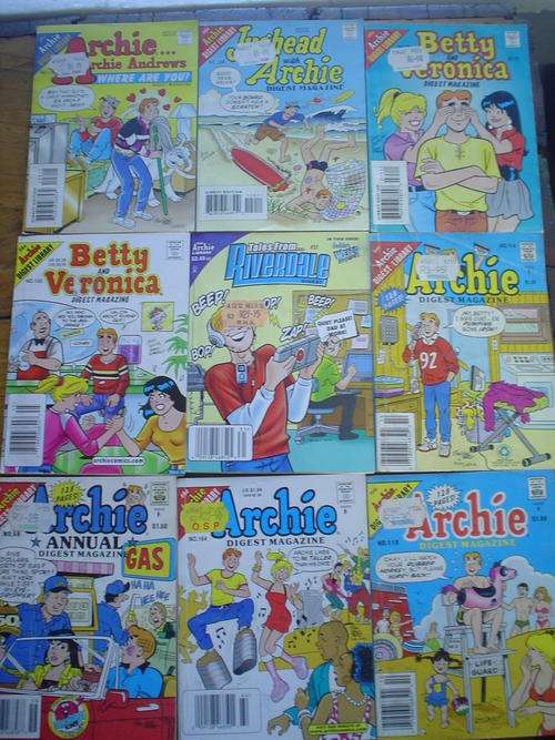 9 x Archie Digest Library comics