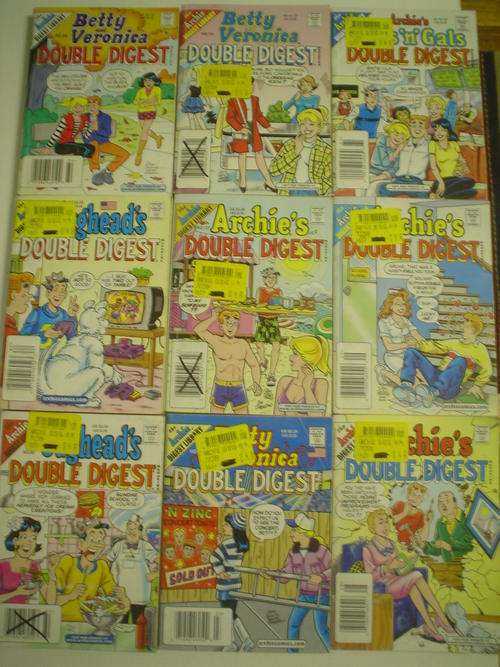 9 x Archie Double Digests in very good condition