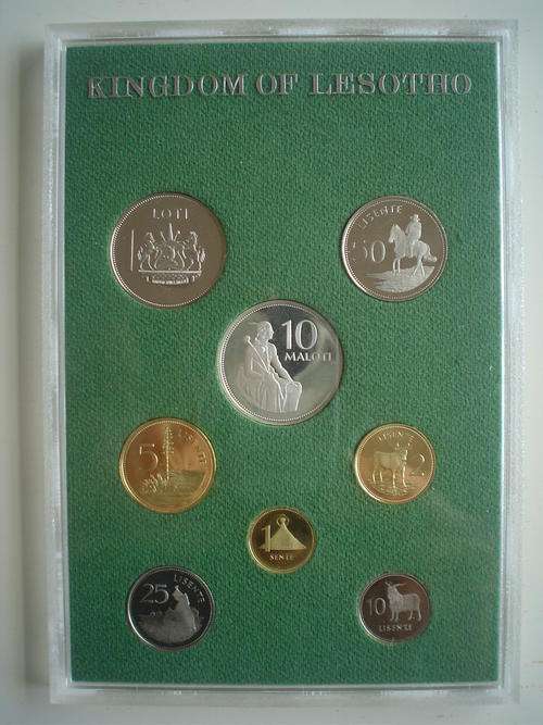 1980 Kingdom of Lesotho Proof Coinage set with in envelope