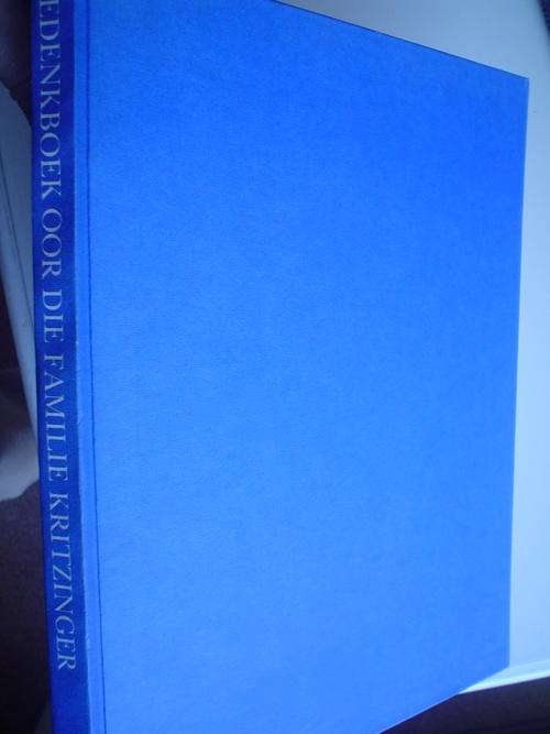 Gedenkboek van diefamilie Kritzinger