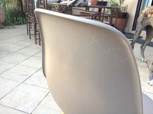 Funky  legs retro grey chair