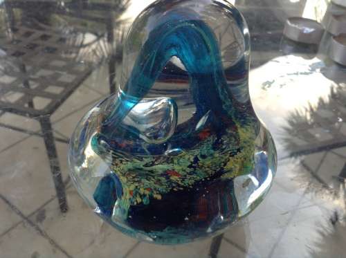 stunning big tear drop shape paper weight