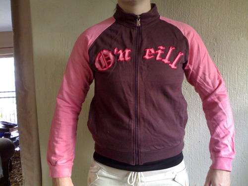 Devine brown and pink ladies O'neill Tracksuit top M