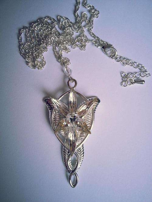 Lord of the Rings Arwen Evenstar Rare Silver Necklace Pendant