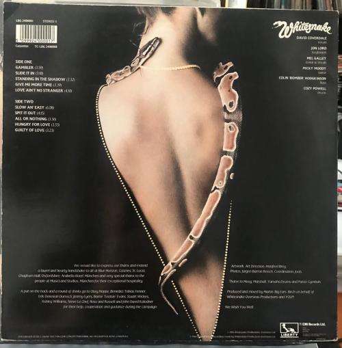 WHITESNAKE - Slide It In (1984) LP UK LIBERTY RECORDS NM/NM