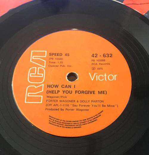 PORTER WAGONER & DOLLY PARTON ~ 1975 7 SINGLE 45 RPM ~ Say Forever You'll Be Mine