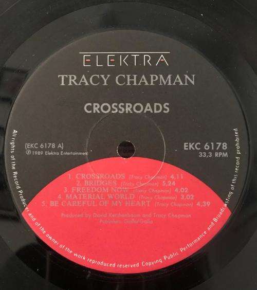 TRACY CHAPMAN ~ Crossroads (1989) LP - SA Press VG+/EX
