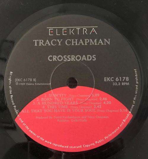 TRACY CHAPMAN ~ Crossroads (1989) LP - SA Press VG+/EX