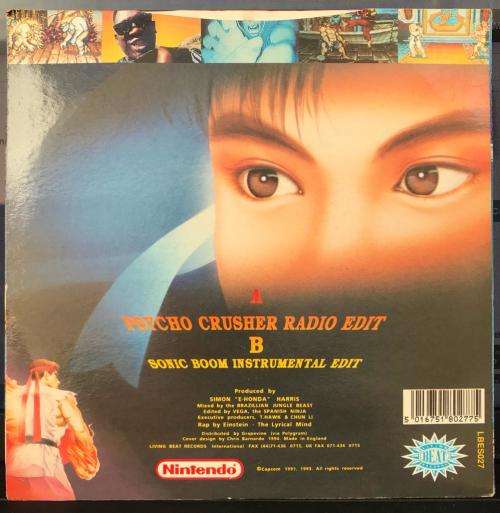 NINTENDO STREET FIGHTER II SOUNDTRACK - PSYCHO CRUSHER - 7 SINGLE 45 (1993) LBES 027 UK PRESS
