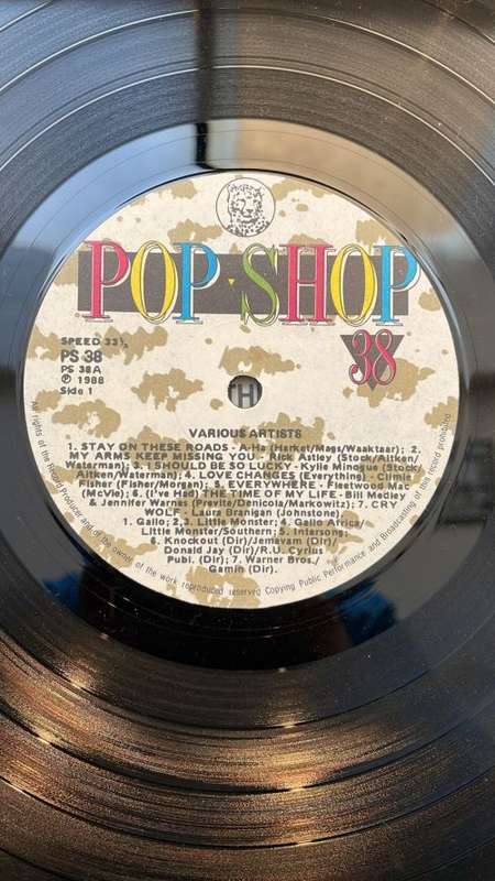 POP SHOP 38 ~ Various Original Artists (LP) SA PRESS 1988 EX