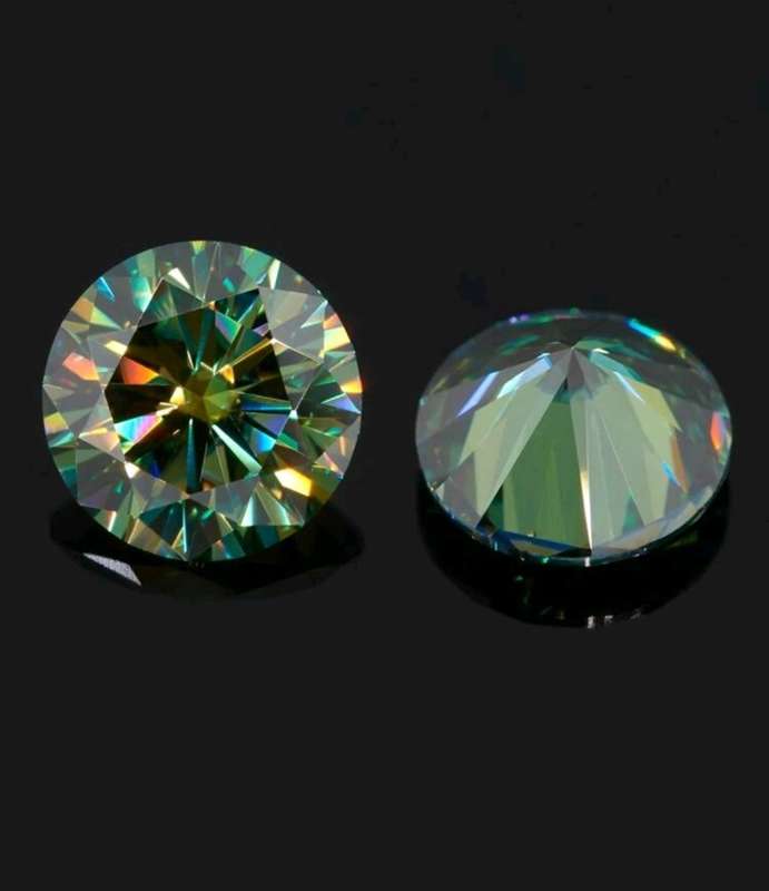 0.5ct Olive Green Loose Moissanite Stone GRA Certificate